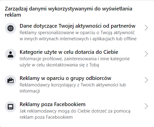 Zarządzanie danymi na Facebooku