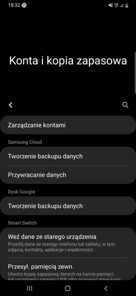 Wylogowanie z konta Google na Androidzie - sposób 1
