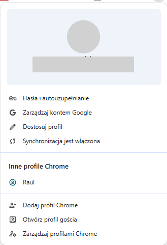 Wylogowanie z konta Google Chrome na komputerze
