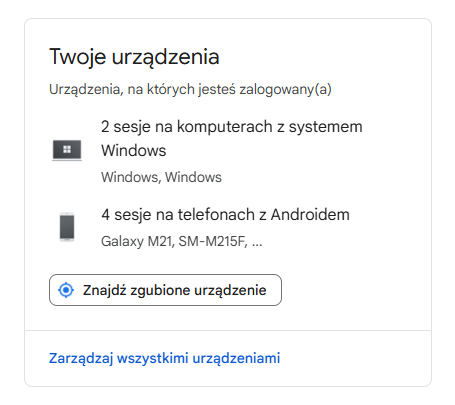 Wylogowanie z konta Google na wszystkich urzadzeniach