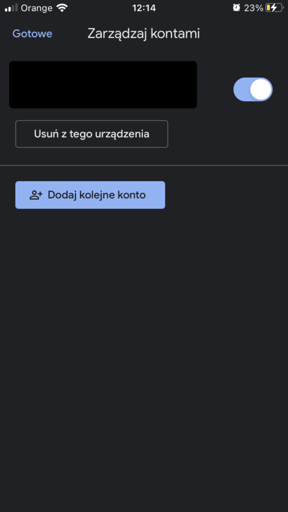Wylogowanie z konta Google na iPhone lub iPadzie