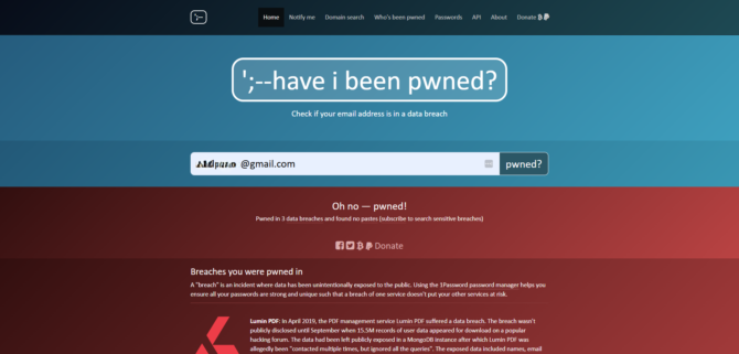 Haveibeenpwned.com
