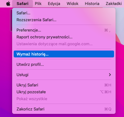 Historia Safari - krok 1