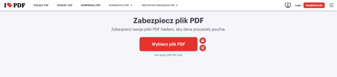Zabezpiecz plik PDF w IlovePDF