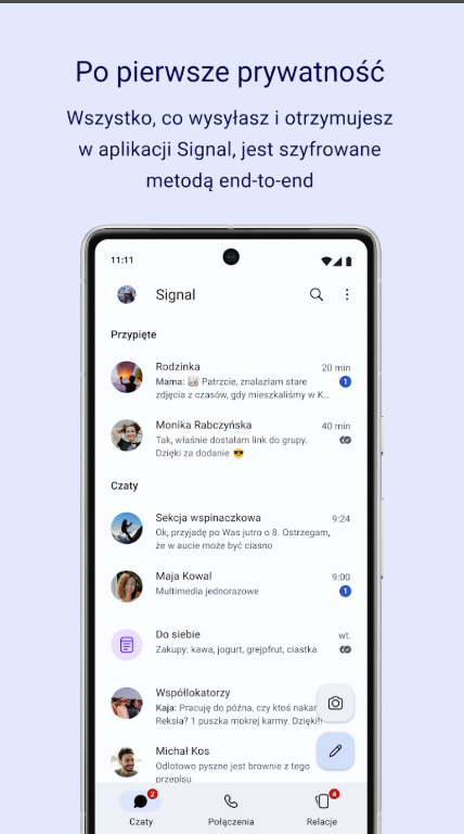 Prywatność Signal
