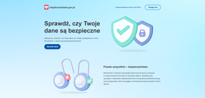 Rządowa strona, na której możesz sprawdzić, czy Twoje dane wyciekły do sieci